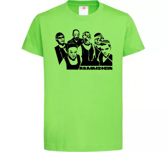 Детская футболка Rammstein группа Лаймовый фото