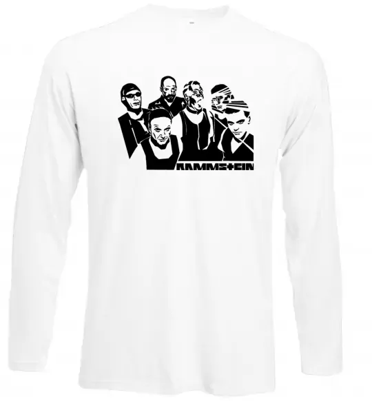 Лонгслив Rammstein группа Белый фото