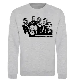 Світшот Rammstein logo Сірий меланж фото