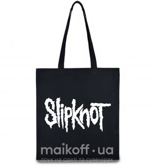 Эко-сумка Slipknot надпись Черный фото