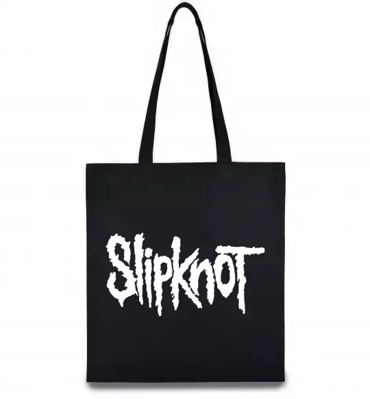 Эко-сумка Slipknot надпись Черный фото