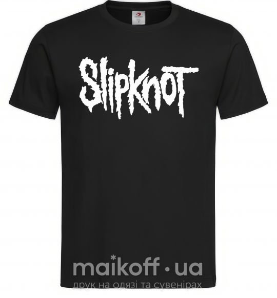 Чоловіча футболка Slipknot надпись Чорний фото