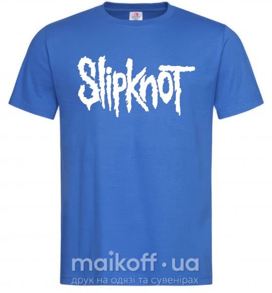 Чоловіча футболка Slipknot надпись Яскраво-синій фото