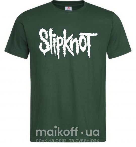 Чоловіча футболка Slipknot надпись Темно-зелений фото