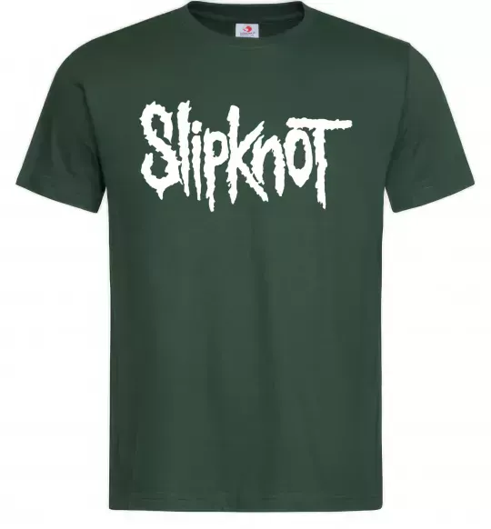Чоловіча футболка Slipknot надпись Темно-зелений фото