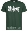 Мужская футболка Slipknot надпись Темно-зеленый фото
