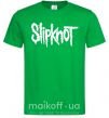 Мужская футболка Slipknot надпись Зеленый фото
