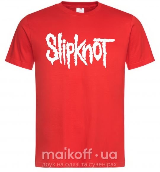 Чоловіча футболка Slipknot надпись Червоний фото