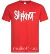 Мужская футболка Slipknot надпись Красный фото