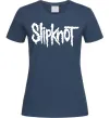 Жіноча футболка Slipknot надпись Темно-синій фото