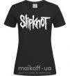 Женская футболка Slipknot надпись Черный фото