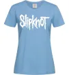 Жіноча футболка Slipknot надпись Блакитний фото