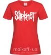 Жіноча футболка Slipknot надпись Червоний фото