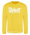 Свитшот Slipknot надпись Солнечно желтый фото