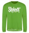 Свитшот Slipknot надпись Лаймовый фото