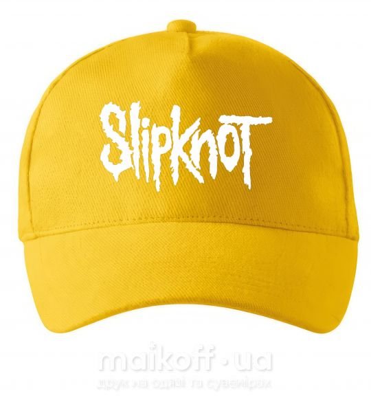 Кепка Slipknot надпись Солнечно желтый фото