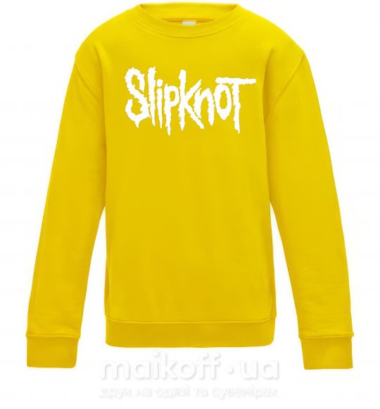 Дитячий світшот Slipknot надпись Сонячно жовтий фото