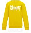 Детский Свитшот Slipknot надпись Солнечно желтый фото