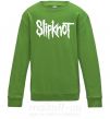 Детский Свитшот Slipknot надпись Лаймовый фото