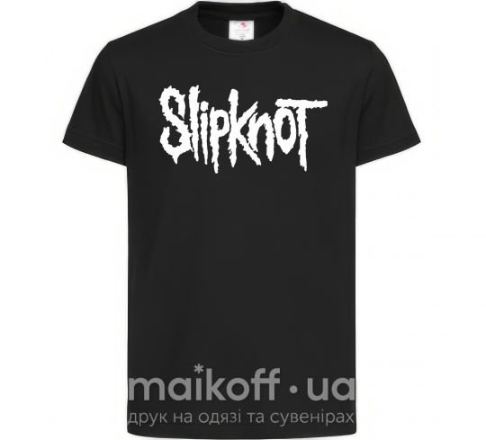 Дитяча футболка Slipknot надпись Чорний фото