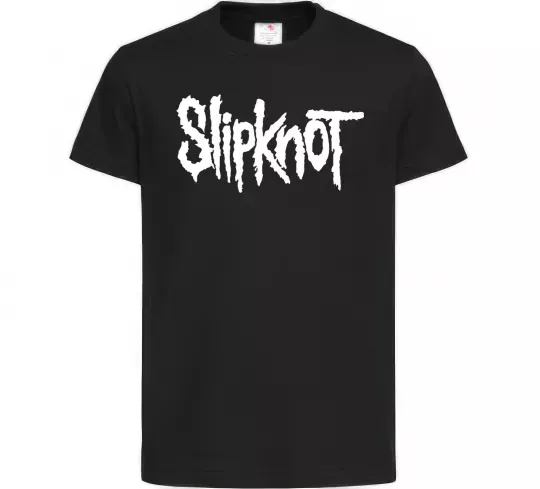 Дитяча футболка Slipknot надпись Чорний фото