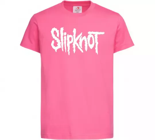 Дитяча футболка Slipknot надпись Яскраво-рожевий фото