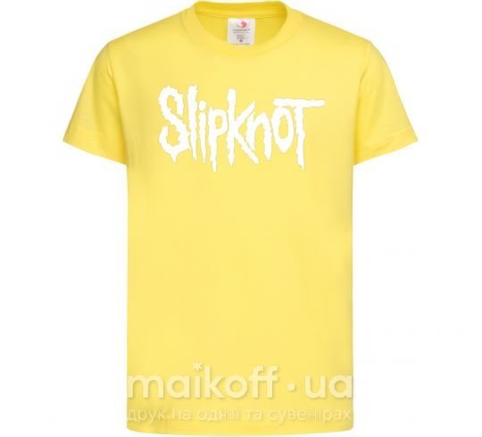 Детская футболка Slipknot надпись Лимонный фото