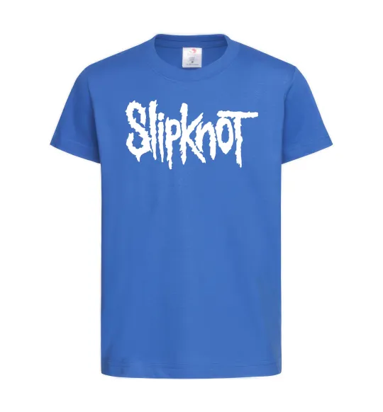 Детская футболка Slipknot надпись Ярко-синий фото