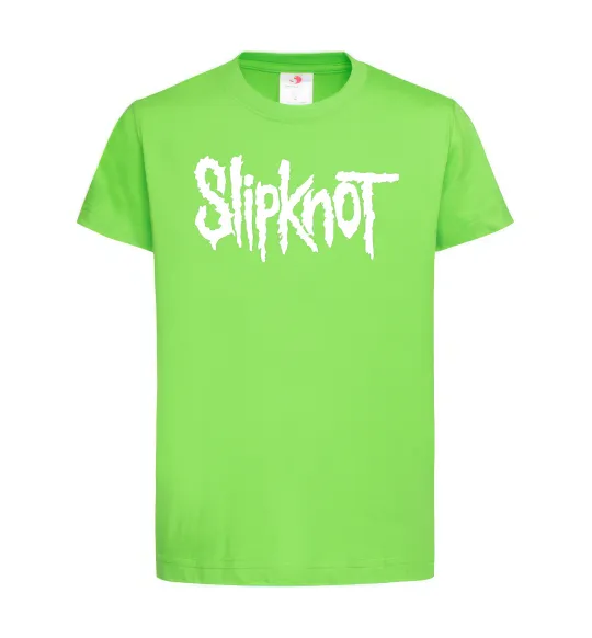 Детская футболка Slipknot надпись Лаймовый фото