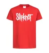 Детская футболка Slipknot надпись Красный фото