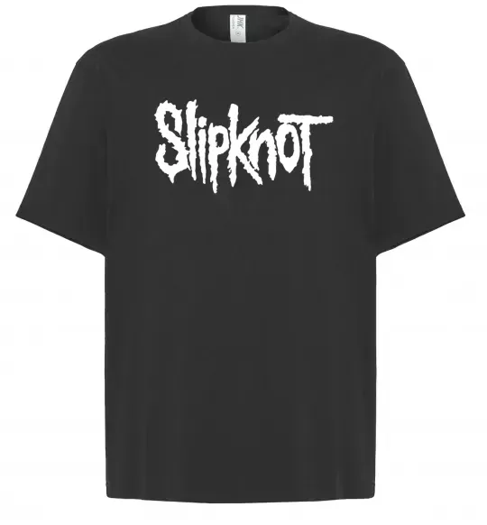 Футболка Оверсайз Slipknot надпись Чорний фото