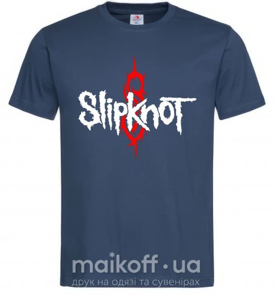 Мужская футболка Slipknot logotype Темно-синий фото