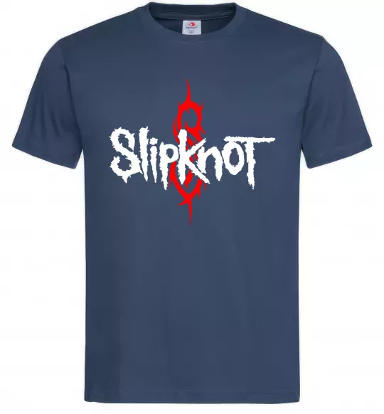 Чоловіча футболка Slipknot logotype Темно-синій фото