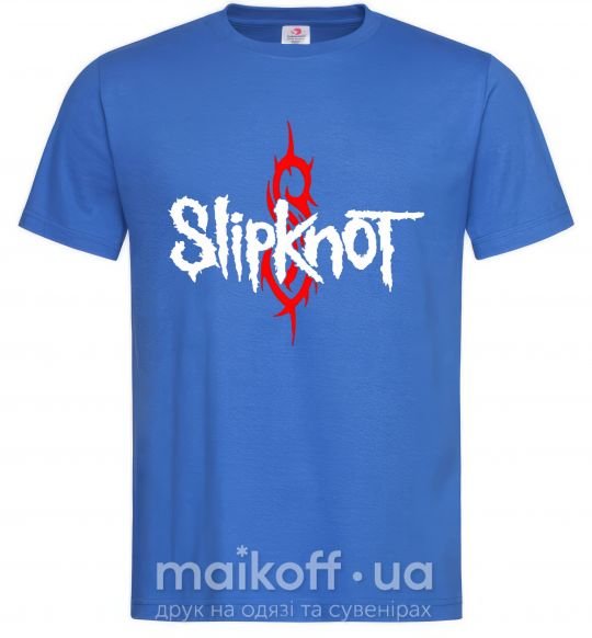 Мужская футболка Slipknot logotype Ярко-синий фото