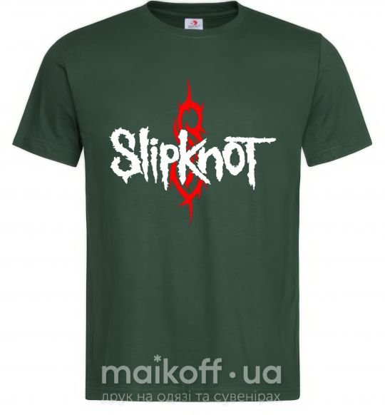 Мужская футболка Slipknot logotype Темно-зеленый фото
