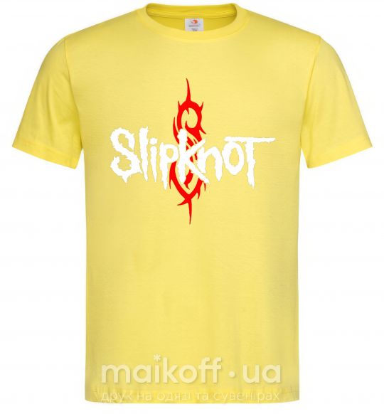 Чоловіча футболка Slipknot logotype Лимонний фото