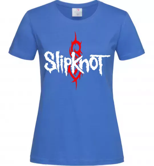 Женская футболка Slipknot logotype Ярко-синий фото