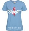 Жіноча футболка Slipknot logotype Блакитний фото