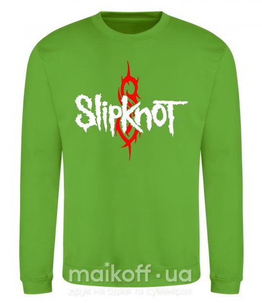 Свитшот Slipknot logotype Лаймовый фото