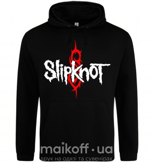 Мужская толстовка (худи) Slipknot logotype Черный фото