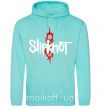 Мужская толстовка (худи) Slipknot logotype Мятный фото
