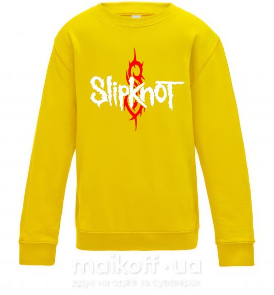 Дитячий світшот Slipknot logotype Сонячно жовтий фото