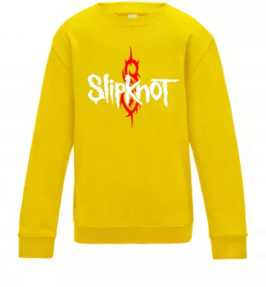 Детский Свитшот Slipknot logotype Солнечно желтый фото