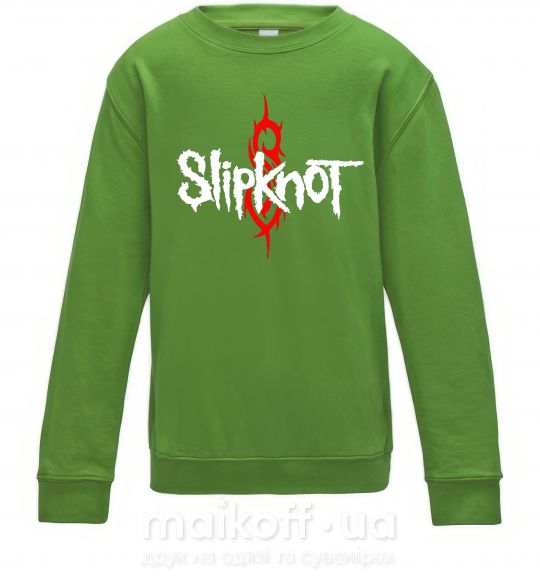 Дитячий світшот Slipknot logotype Лаймовий фото