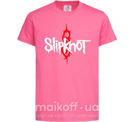 Дитяча футболка Slipknot logotype Яскраво-рожевий фото