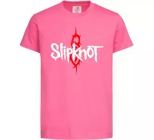 Дитяча футболка Slipknot logotype Яскраво-рожевий фото