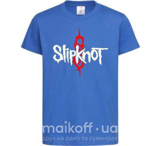 Детская футболка Slipknot logotype Ярко-синий фото