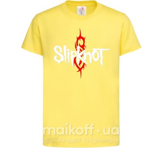 Детская футболка Slipknot logotype Лимонный фото