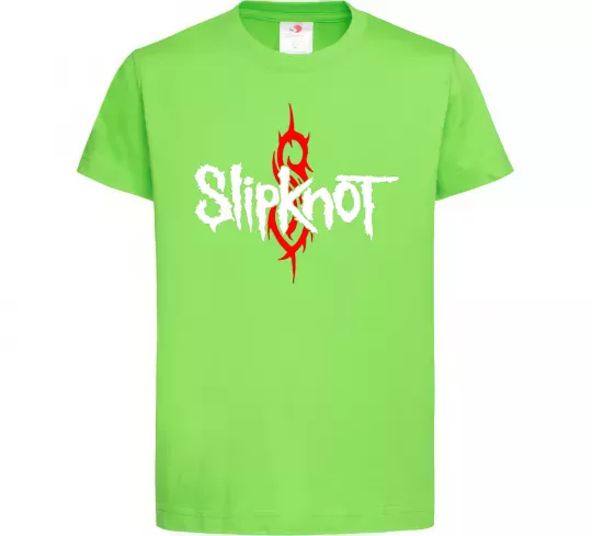 Дитяча футболка Slipknot logotype Лаймовий фото