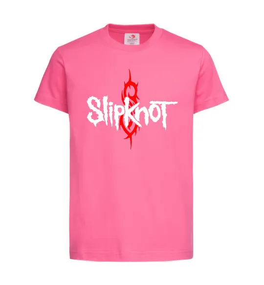 Детская футболка Slipknot logotype Ярко-розовый фото